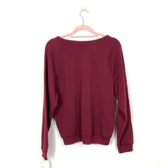 Harry Potter gold metallic print Trouble Finds Me scoop neck soft sweatshirt - Picture 2 of 5